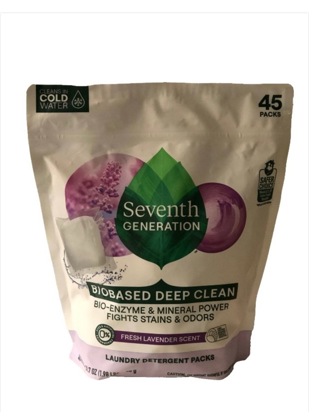 Seventh Generation Laundry Detergent Packs, Lavender, Biobased Deep Clean